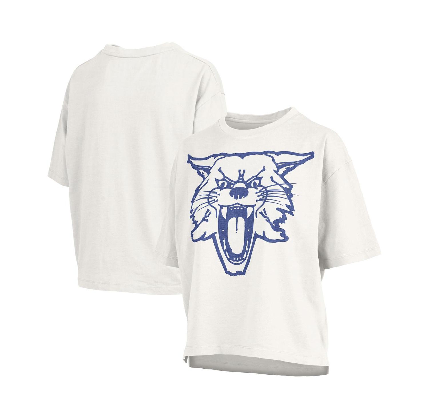 Women's White Kentucky Wildcats Big Canvas Puff Castillo Motley Slub T-Shirt