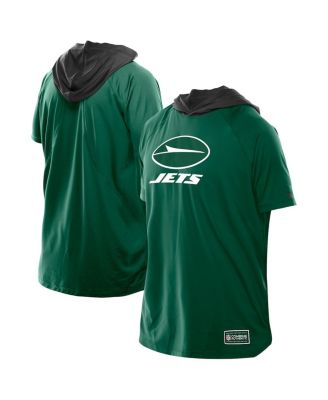 Men's Green New York Jets Combine Authentic Hooded Raglan Short-Sleeve T-Shirt