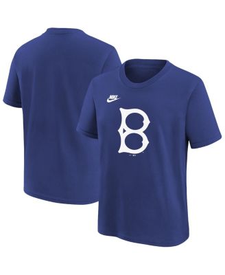 Big Boys and Girls Royal Brooklyn Dodgers Team Logo T-Shirt