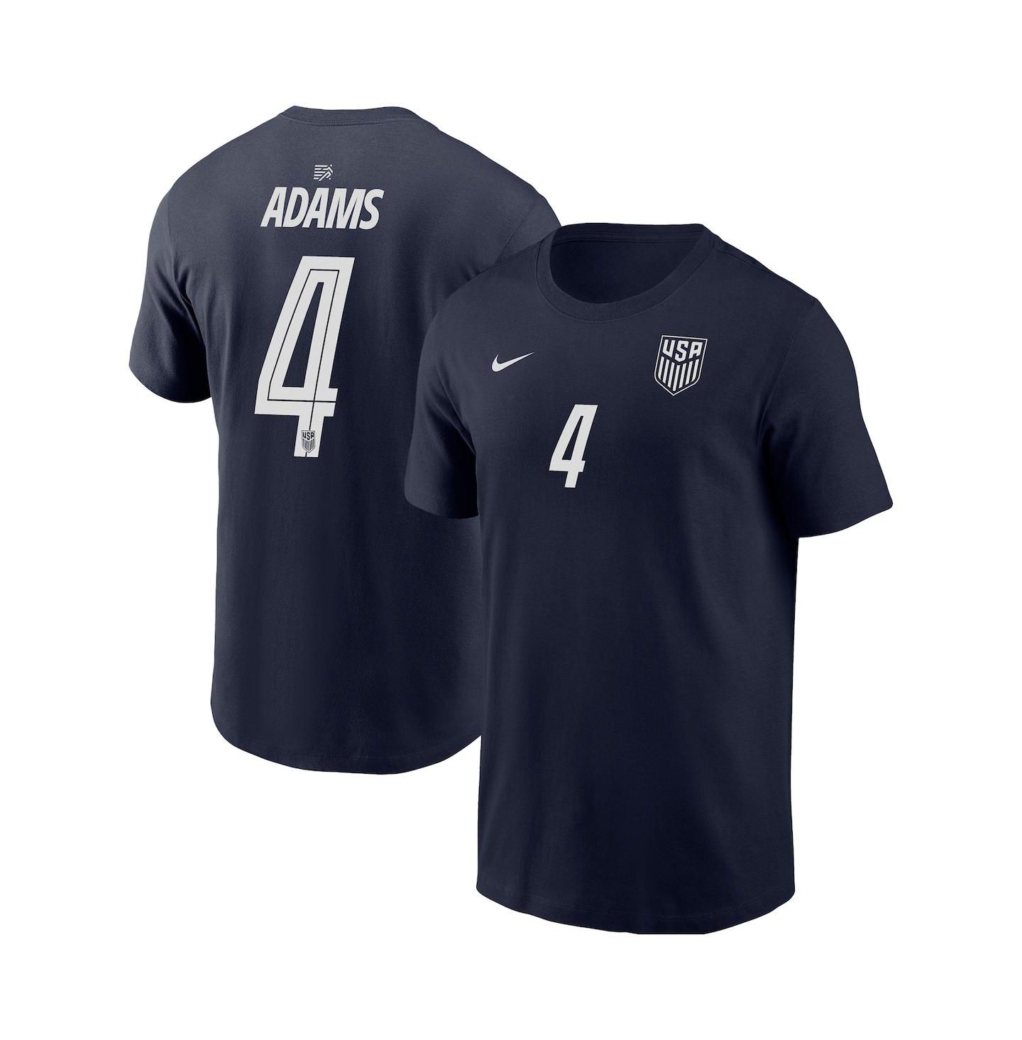 Мужская футболка Nike Tyler Adams Navy Usmnt Away Name & Number — фото 1