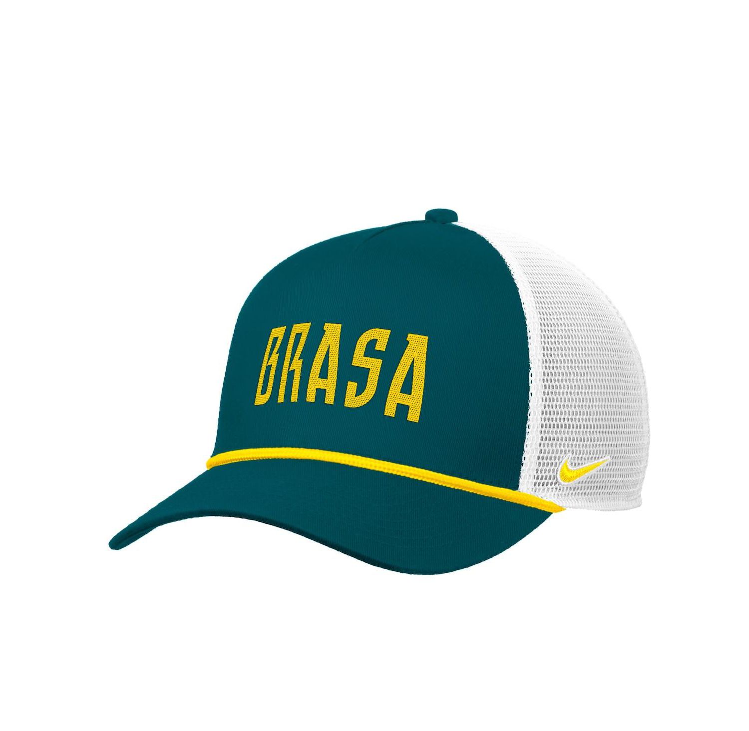 Men's Green Brazil National Team Rise Rope Trucker A-Frame Adjustable Hat