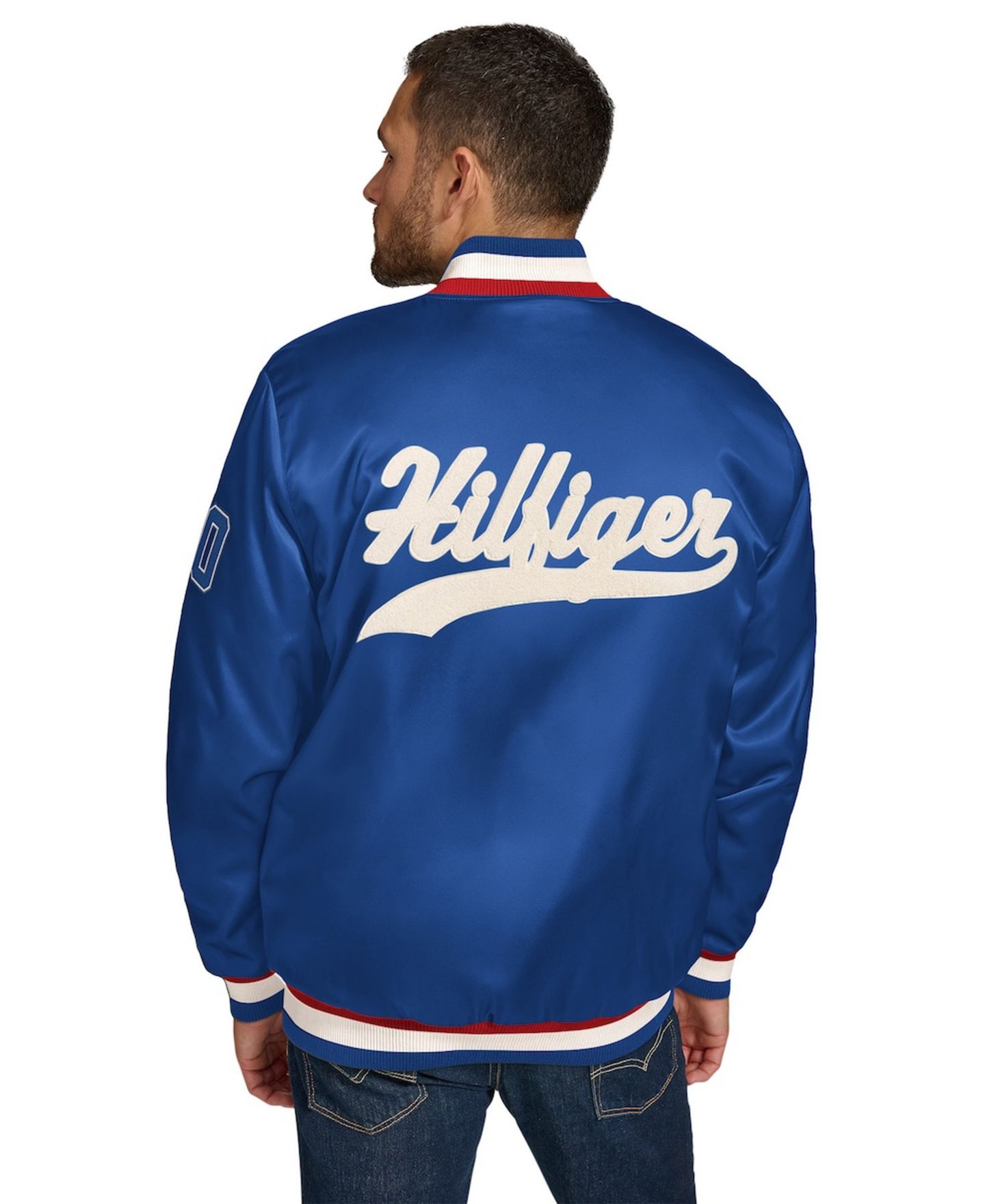 Мужская куртка Tommy Hilfiger Royal Buffalo Bills Dante Full-Snap Satin — фото 3