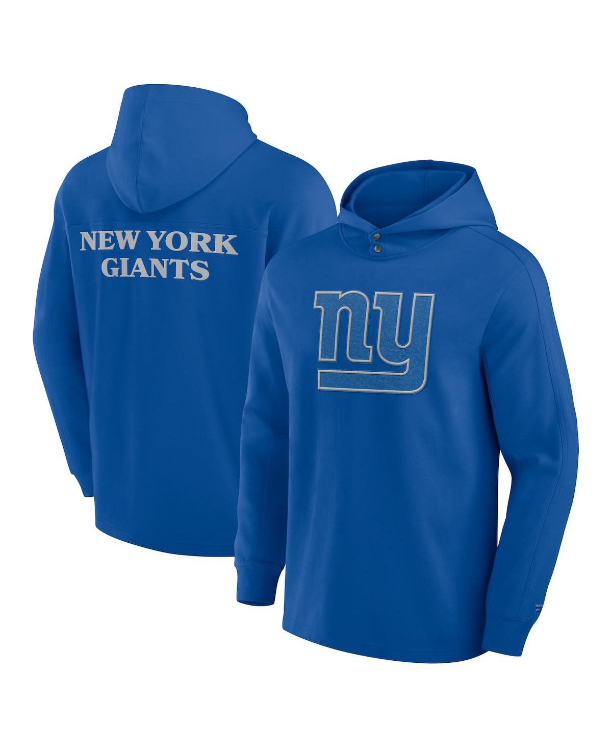 Fanatics Men's Royal New York Giants Elements Blaze Tri-Blend Long Sleeve Hoodie T-Shirt - Royal