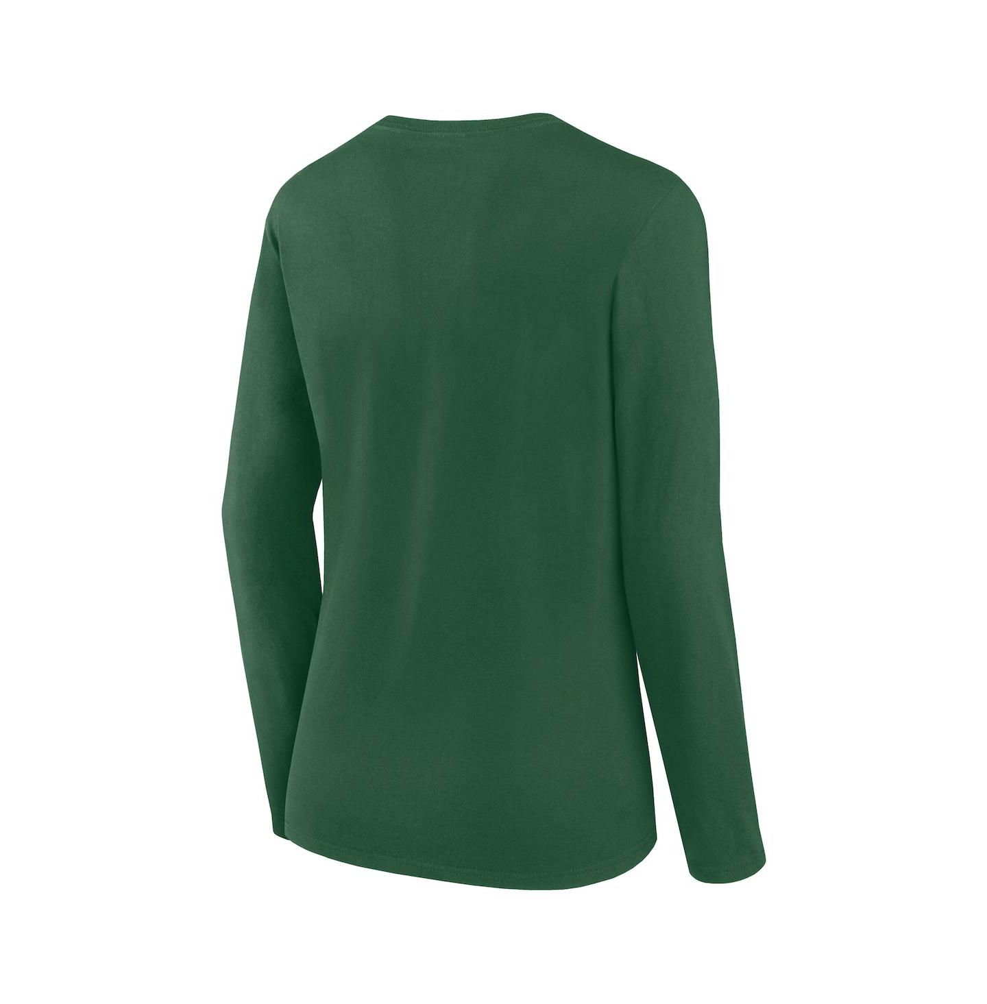 Женская футболка Fanatics Green New York Jets Long Sleeve Scoop Neck — фото 2