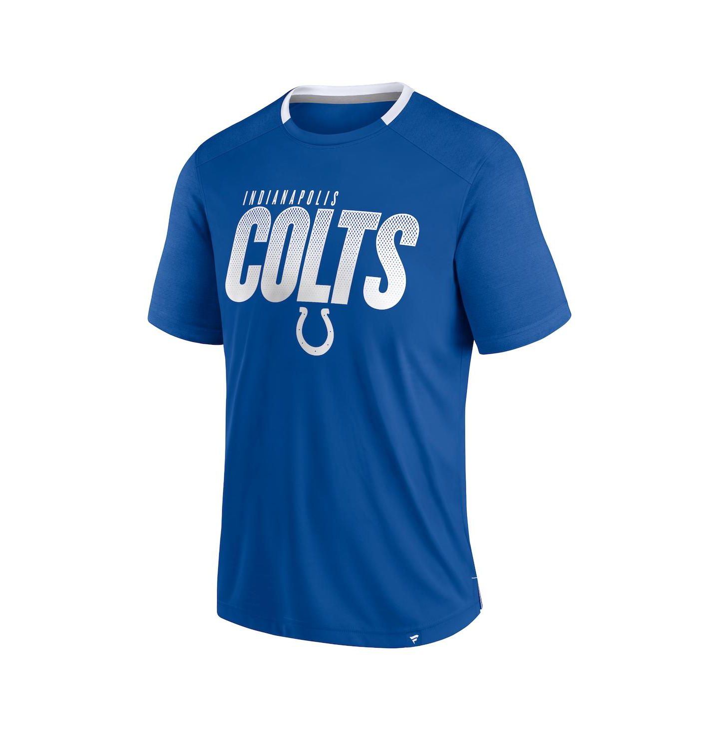 Мужская футболка Fanatics Royal Indianapolis Colts Defender Fade Slant — фото 3