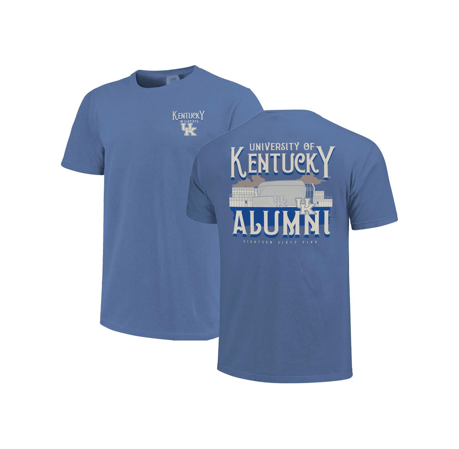 Men's and Women's Royal Kentucky Wildcats Comfort Colors Campus Alumni T-Shirt