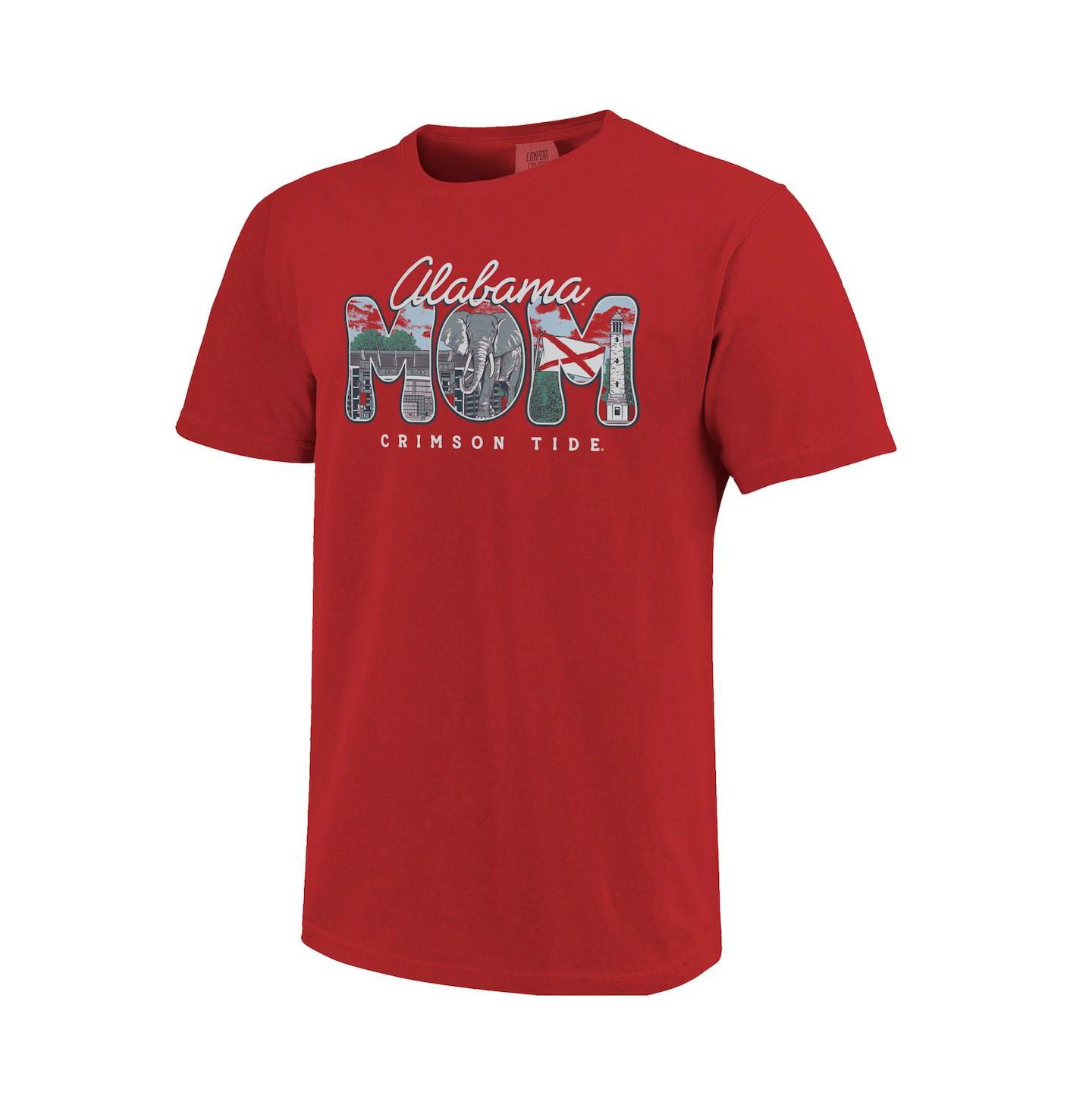 Женская футболка Image One Crimson Alabama Crimson Tide Comfort Colors Campus Drawing Mom — фото 3