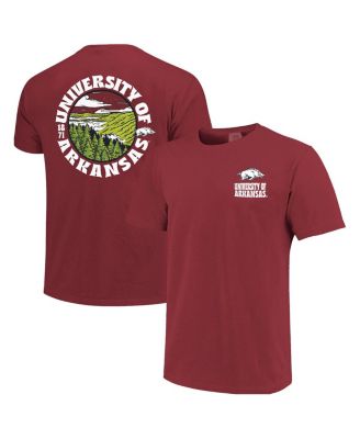 Men's Cardinal Arkansas Razorbacks Comfort Colors Thick Lined Landscape T-Shirt