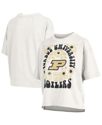 Women's White Purdue Boilermakers Harmony Oversized Slub T-Shirt