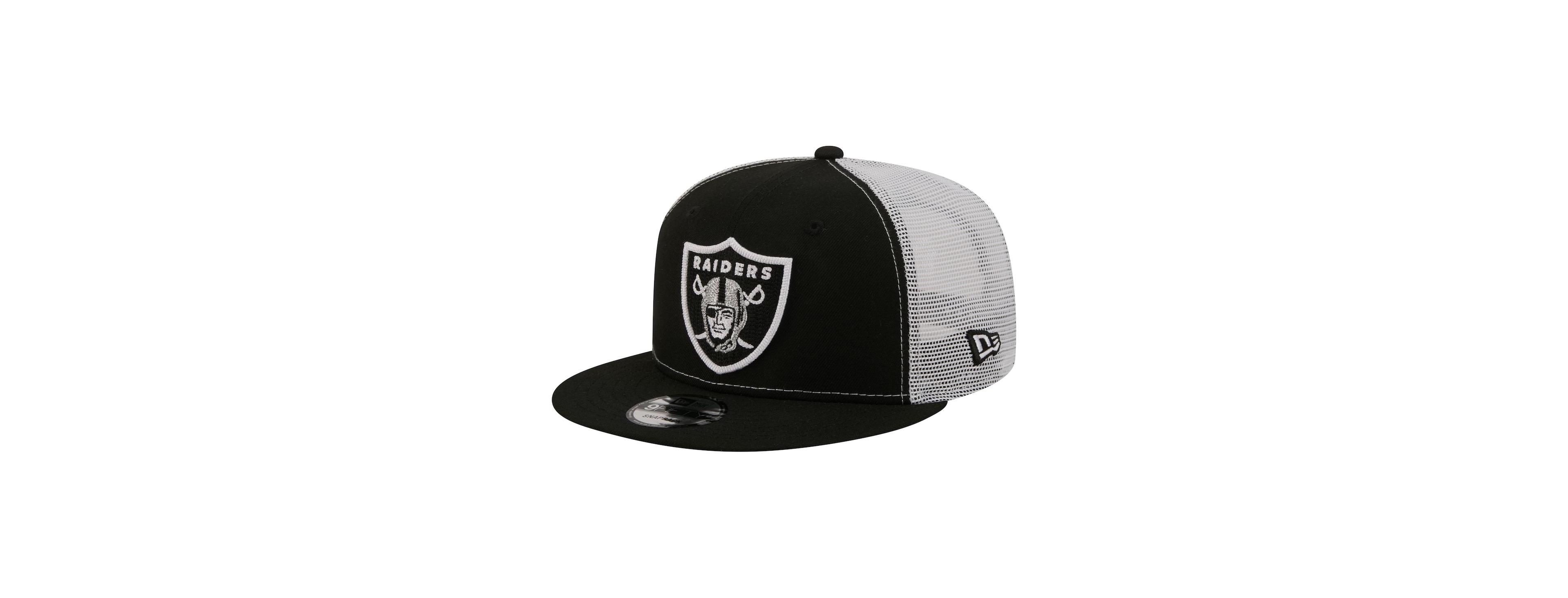 New Era Men's Black Las Vegas Raiders Core Team 9FIFTY Trucker Snapback Hat