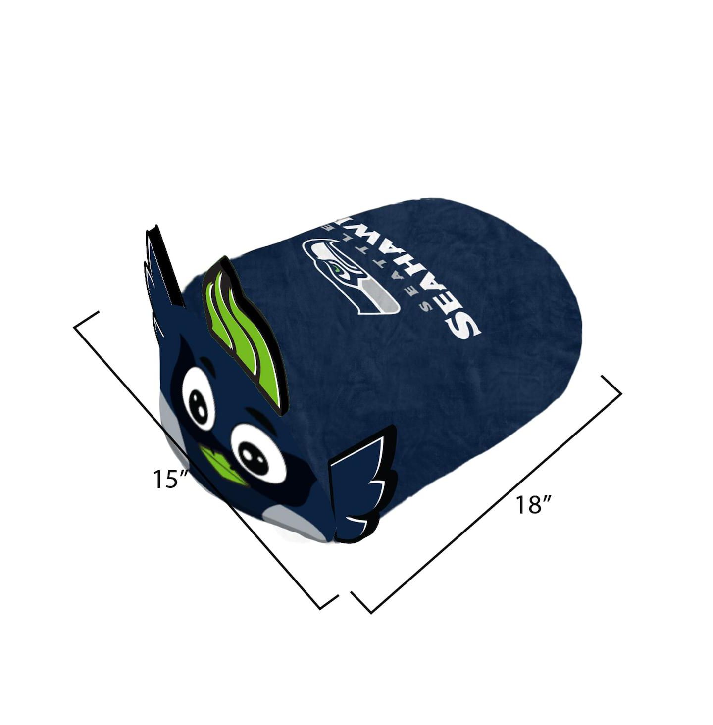 Детская подушка Pegasus Seattle Seahawks 14" Hidden-Zipper Plush Pillow — фото 2