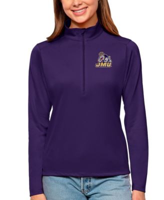 Women's Purple James Madison Dukes Tribute Quarter-Zip Pullover Top