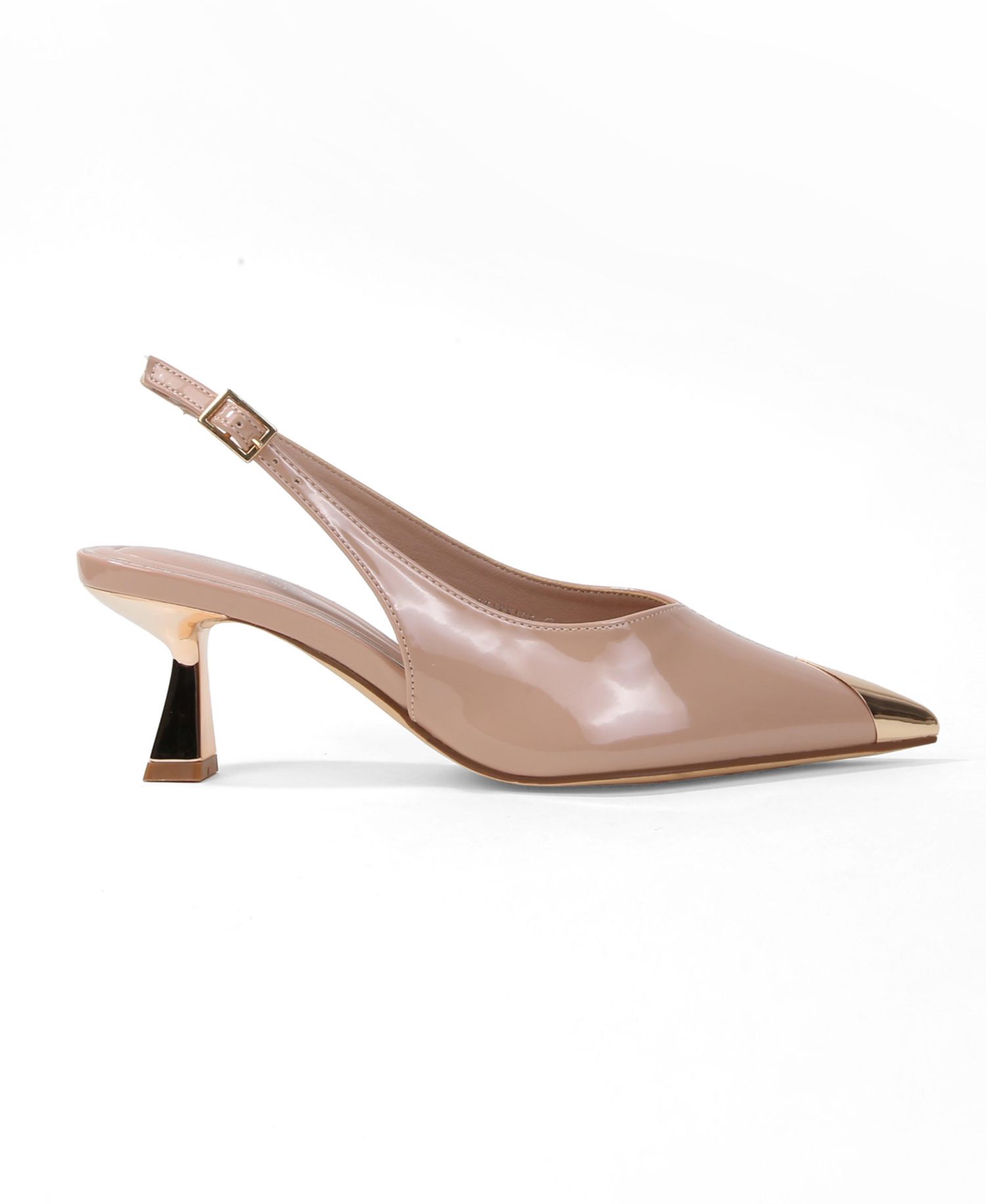 Women's Patent Heels and Toe Cap Slingback Pumps