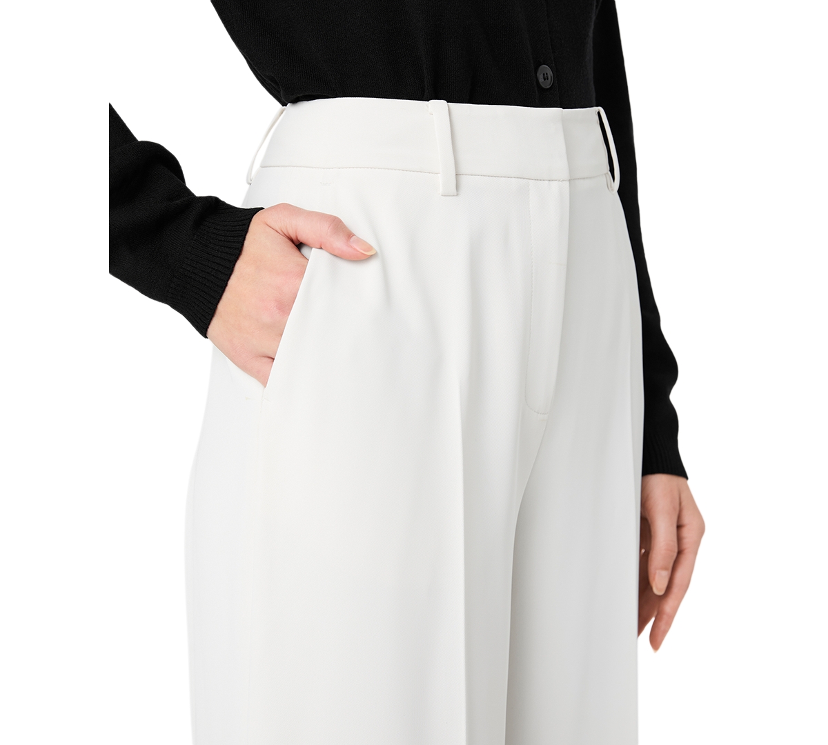 French Connection Women's Harry High-Waist Wide-Leg Pants