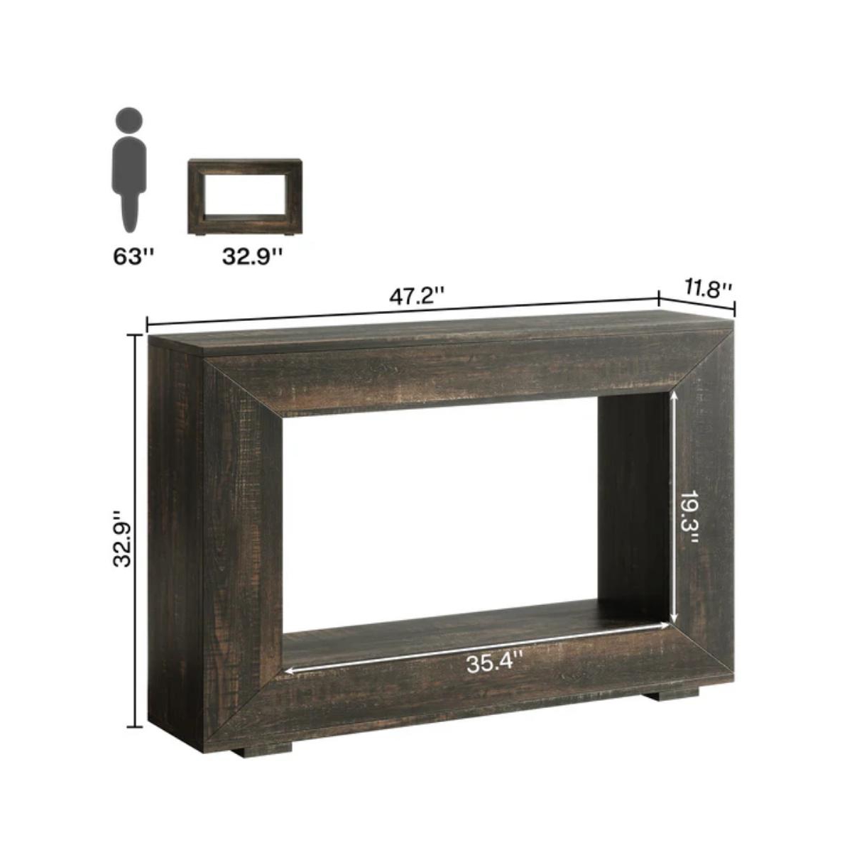 Slickblue Farmhouse Entryway Console Table with Storage for Living Room