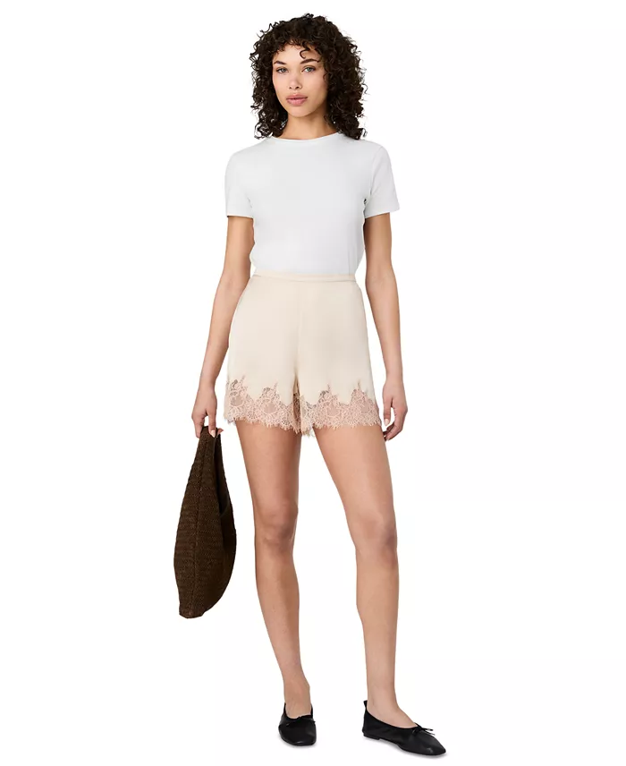 Women's Ennis Satin Lace Pull-On Shorts - thumbnail 2