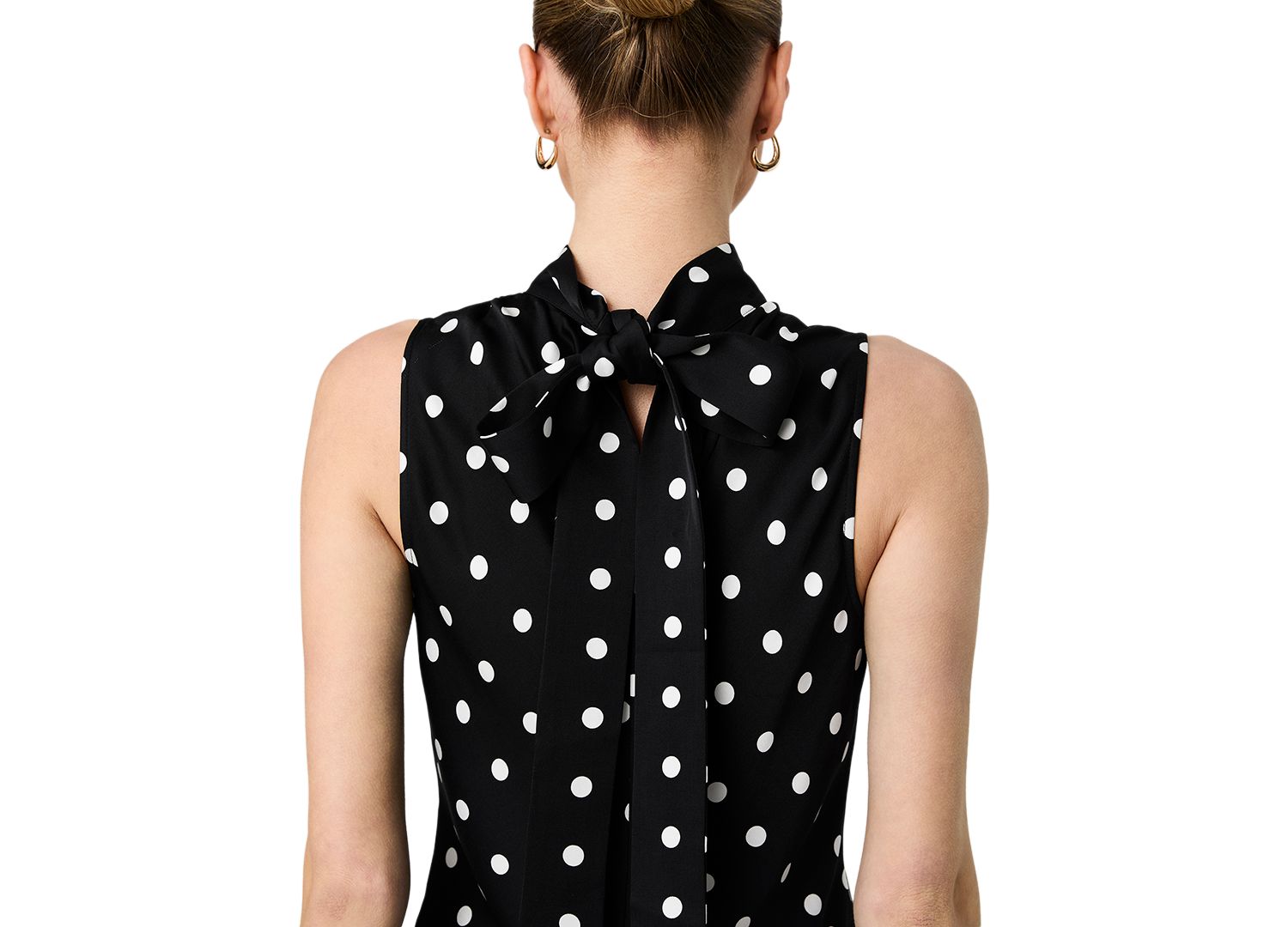 Women's Ennis Polka Dot Sleeveless Blouse