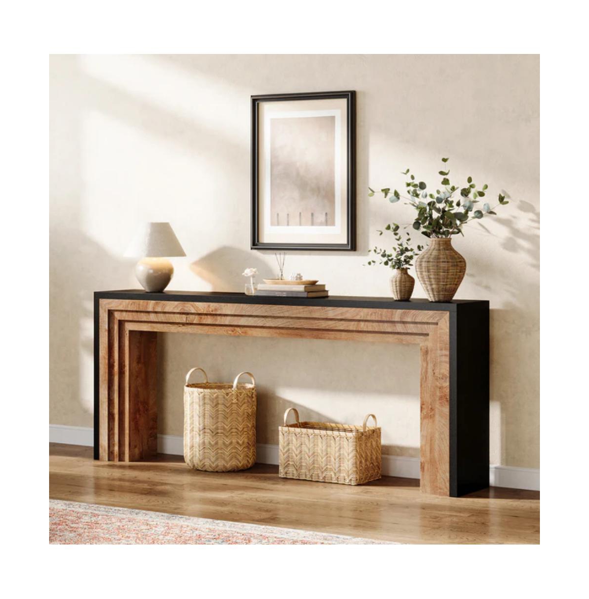 Slickblue Farmhouse Hallway Console Table, Narrow Sofa Table for Entryway