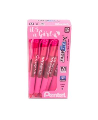 It's a Girl - EnerGel-X Retractable Gel Pen, 0.7mm Ink, Box of 12