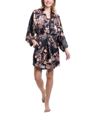 Women's Saorise Satin Floral Kimono Robe