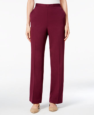 Alfred Dunner Petite Straight-Leg Pants - Pants & Capris - Women - Macy's