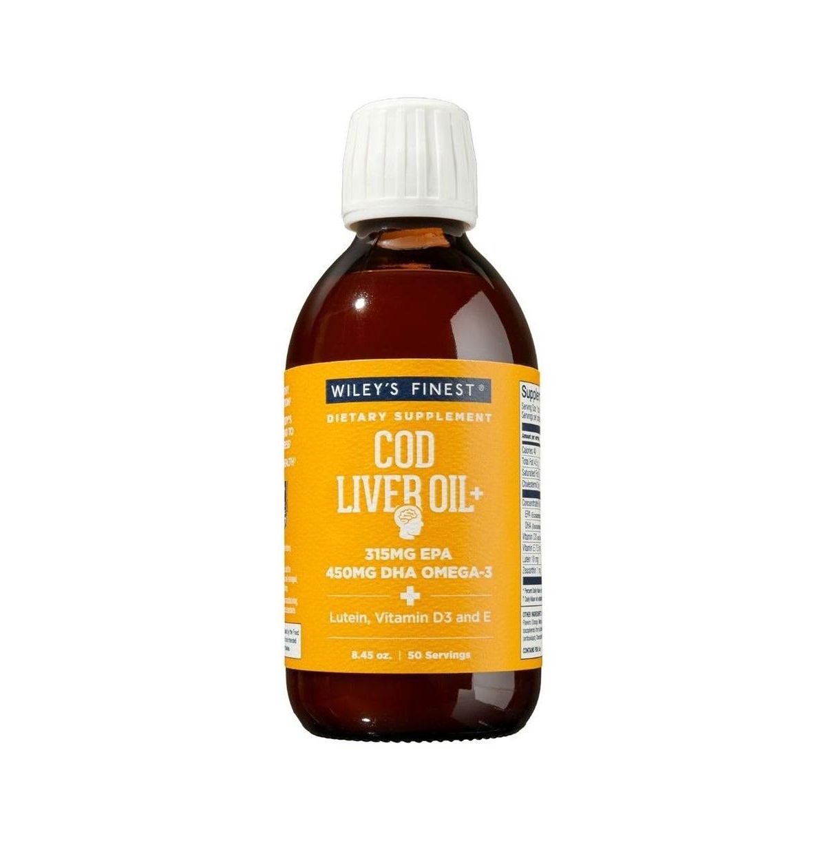 Wiley's Finest Cod Liver Oil - Orange Flavored Omega-3 Fish Oil Supplement