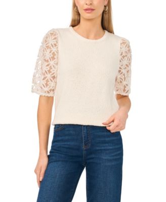 Women's Textured Crewneck Top