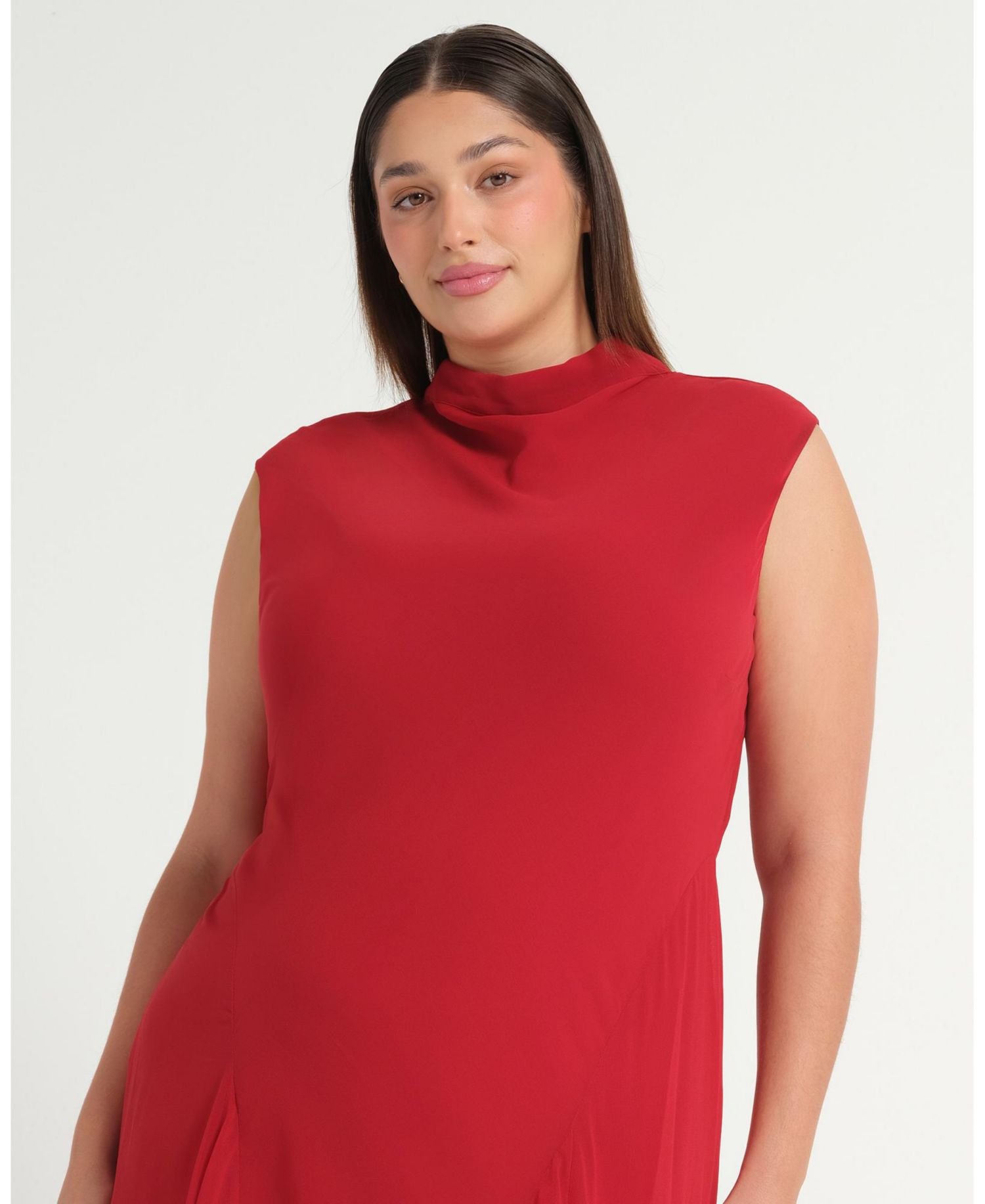 Women's Holly Halter Assymetric Sheath Midi Dress