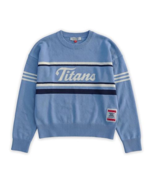 Мужской свитер Hang and Light Blue x Tennessee Titans Jacquard Knit