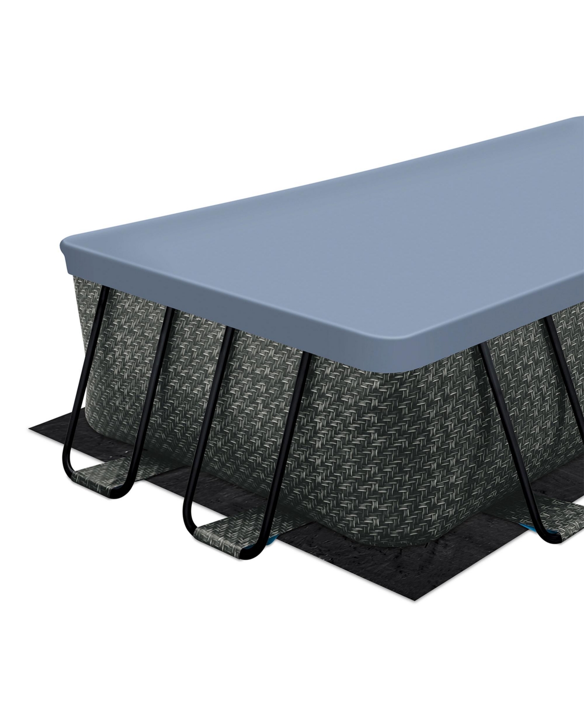 Funsicle 16' x 8' x 42" Oasis Rectangle Outdoor Above Ground Swimming Pool