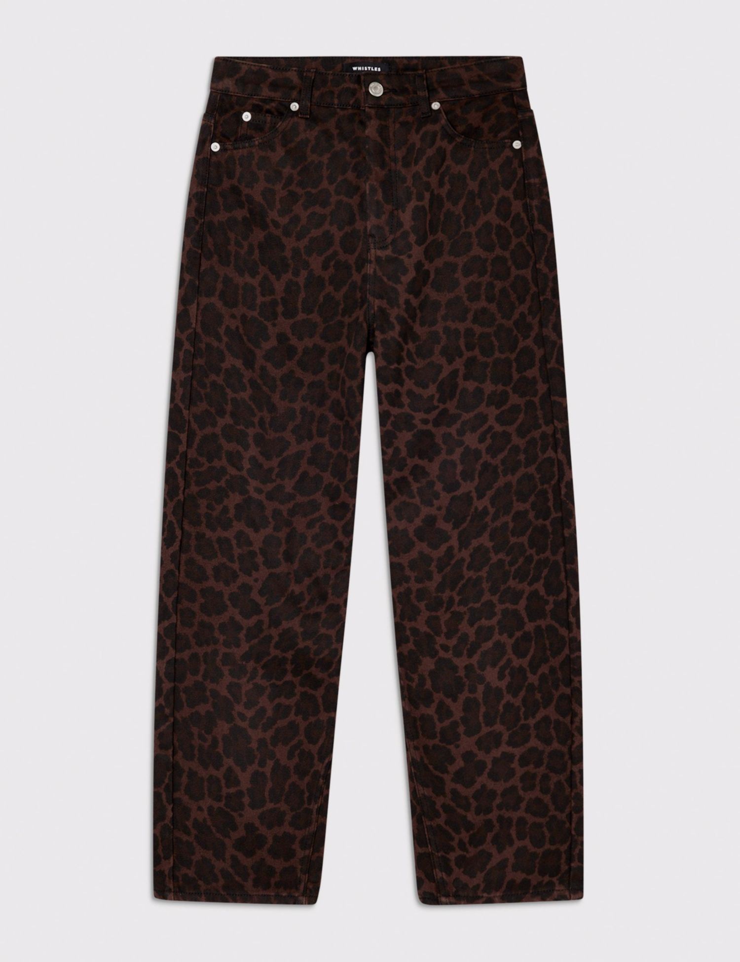 Women's Leopard Print Barrel Jean
