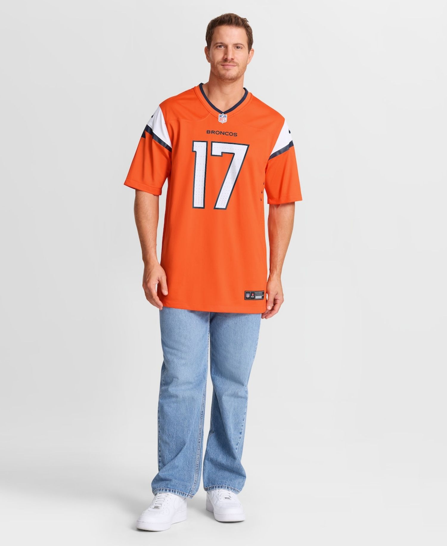 Men's Jaylen Waddle Orange Denver Broncos Game Jersey
