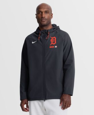 Men's Navy Detroit Tigers Authentic Collection Raglan Therma-FIT Full-Zip Hooded Jacket