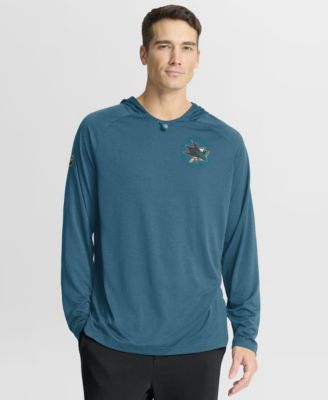Men's Teal San Jose Sharks Authentic Pro Rink Raglan Hoodie