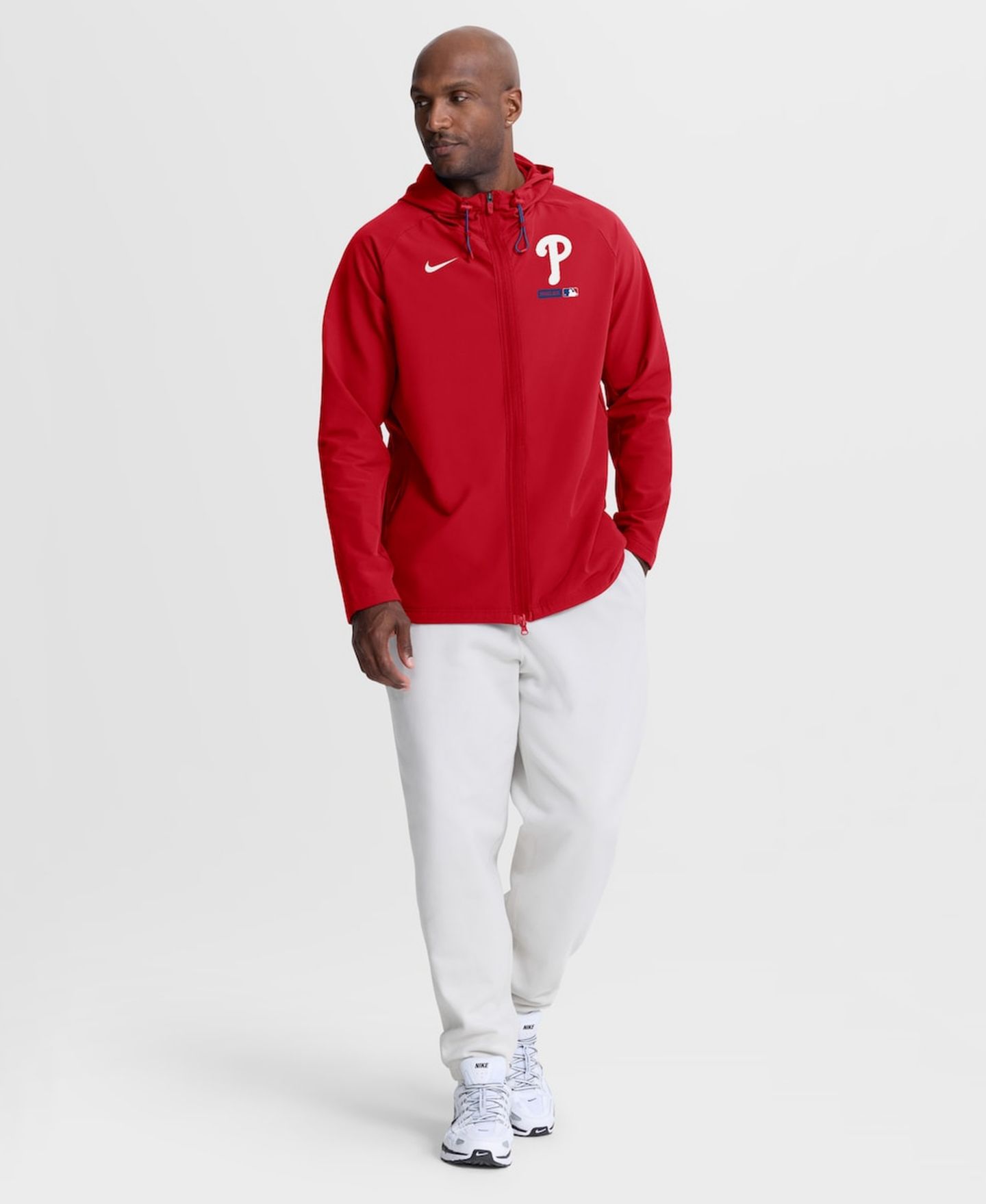 Мужская куртка Nike Red Philadelphia Phillies Authentic Collection Raglan Therma-FIT Full-Zip Hooded — фото 3
