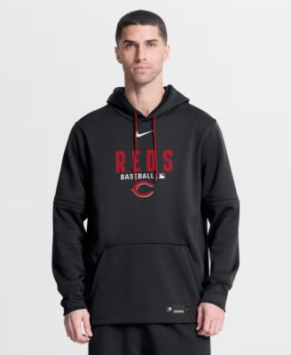 Men's Black Cincinnati Reds Authentic Collection Therma-FIT Hoodie