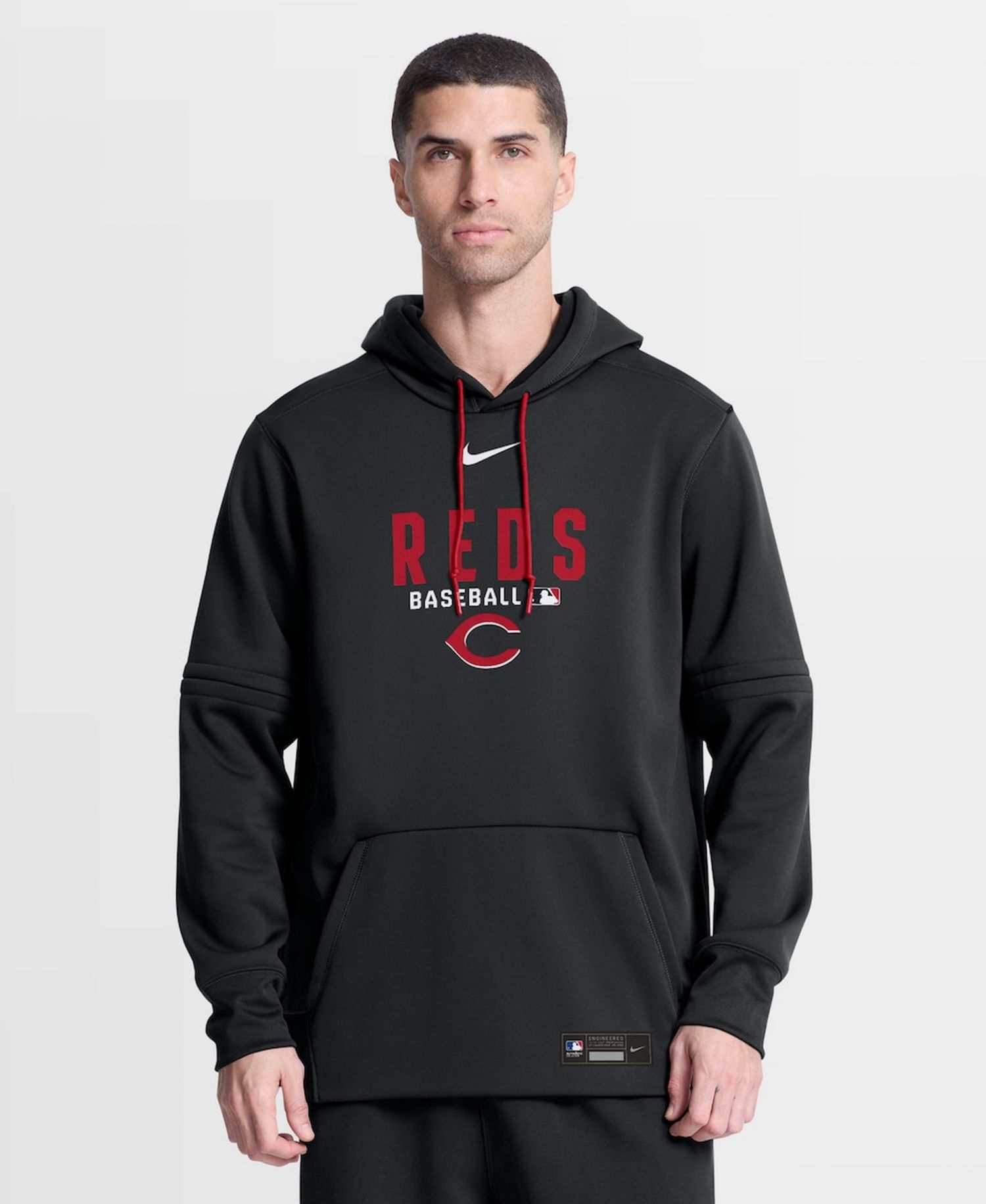 Men's Black Cincinnati Reds Authentic Collection Therma-FIT Hoodie