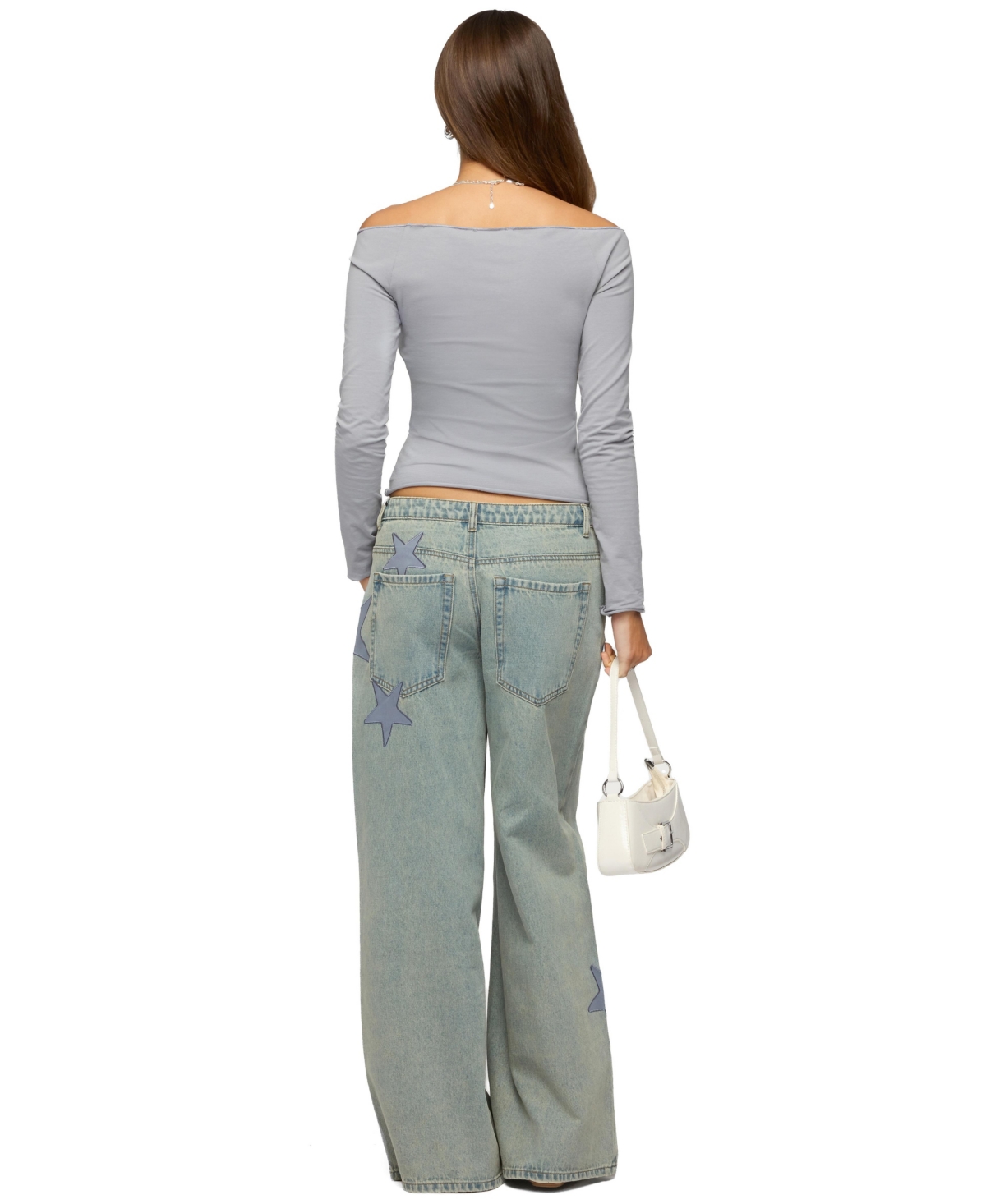 Edikted Womens Nattie Off Shoulder V Neck Top