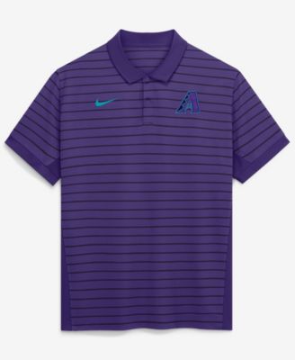 Men's Purple/Black Arizona Diamondbacks Authentic Collection City Connect Striped Victory Dri-FIT Polo Shirt
