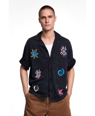 Men's Embroidered cotton shirt