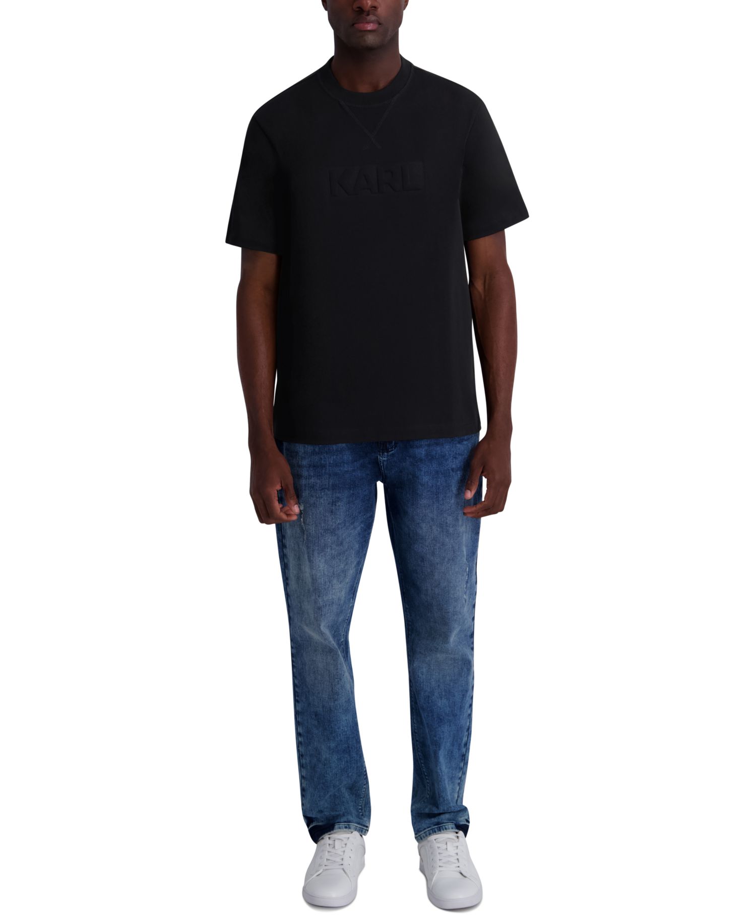 Men's Embossed Karl Logo Cotton T-Shirt