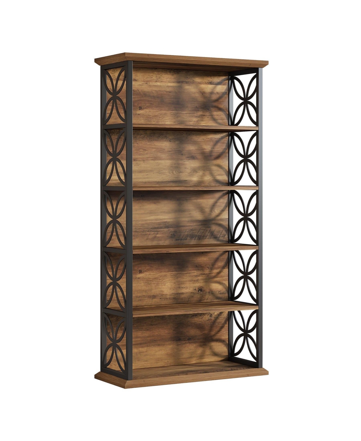 Slickblue Modern 6 Tier Bookcase with Metal Frame for Home Office