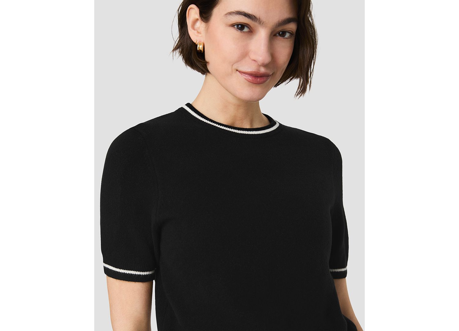 Women's Babysoft Short-Sleeve Rib Stripe Top