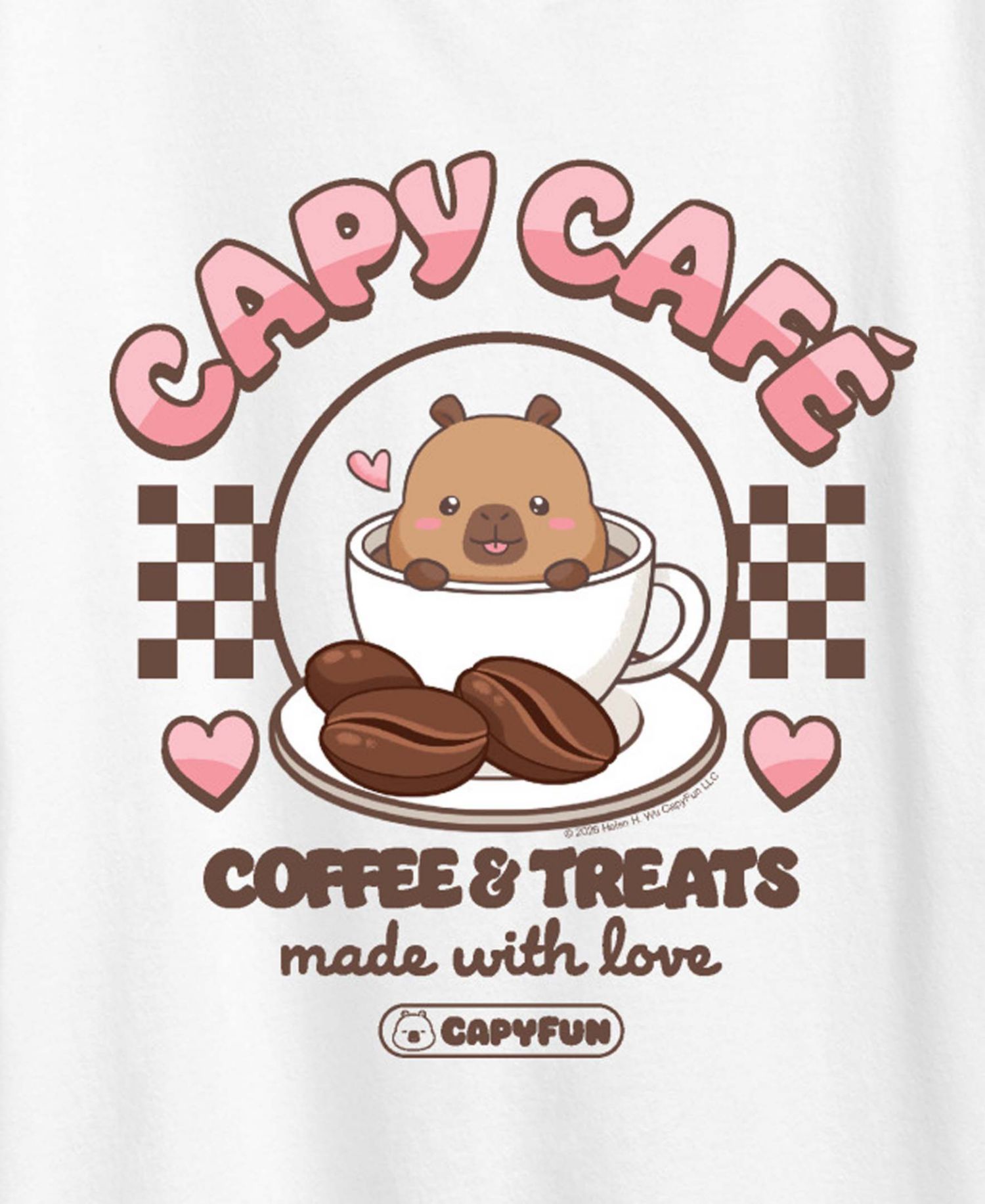 Plus Size CapyFun Caf&eacute; Coffee Graphic T-Shirt