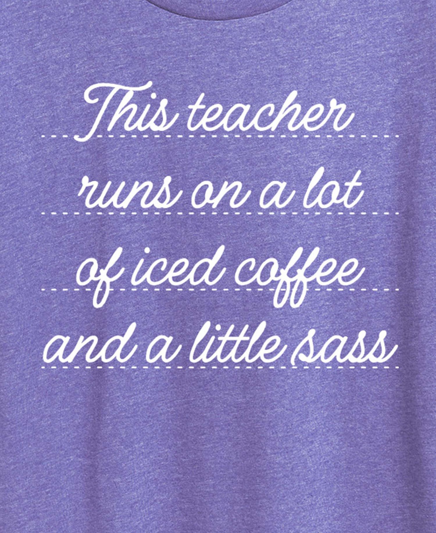 Plus Size This Teacher Runs on Coffee Graphic T-Shirt