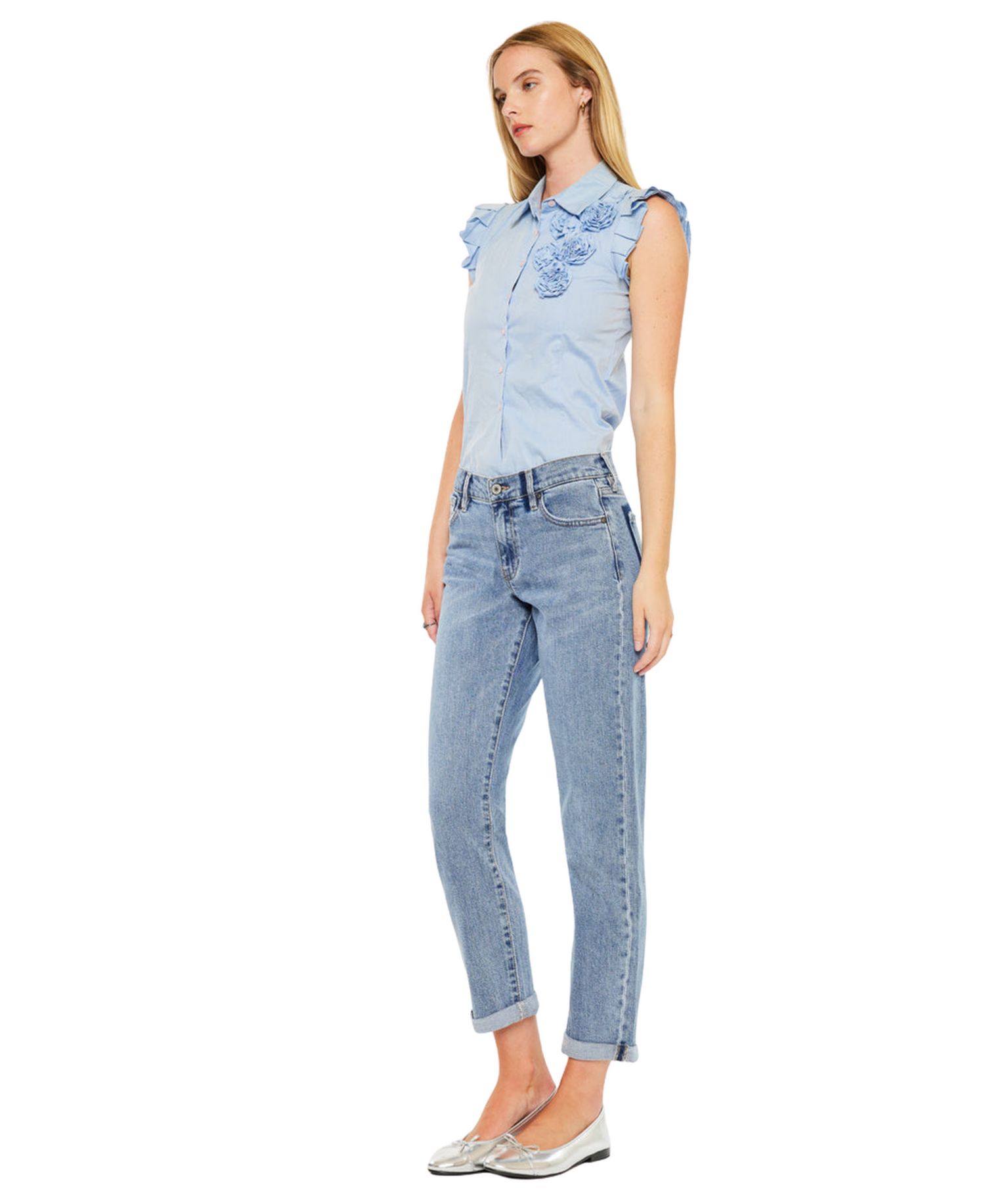 Women's Lindsey Mid Rise Slim Boyfriend Jeans