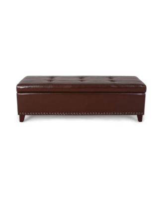 51 Inch Large Storage Ottoman Bench Tufted with Hinged Lid for Living Room Bedroom Modern Footrest