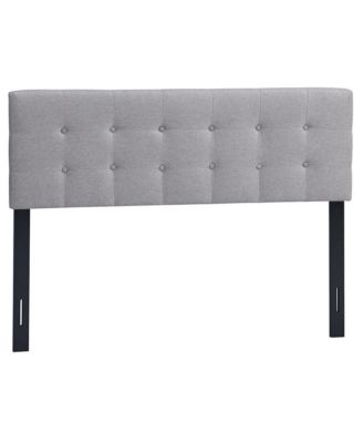Full/Queen Size Headboard Linen Fabric Upholstered Button Tufted Solid Wood Leg