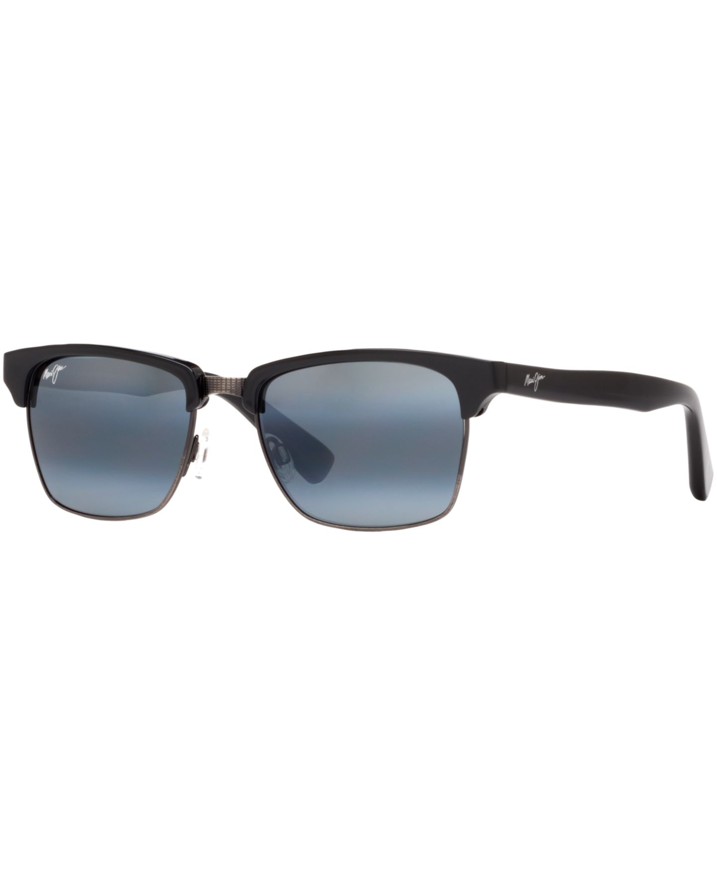 Женские поляризационные солнцезащитные очки Maui Jim Kawika MJ000273, цвет: Чёрный блестящий / Серый — фото 1