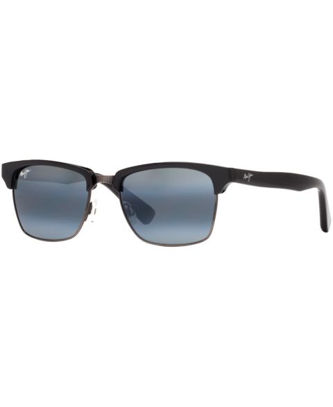 Женские поляризационные солнцезащитные очки Maui Jim Kawika MJ000273, цвет: Чёрный блестящий / Серый
